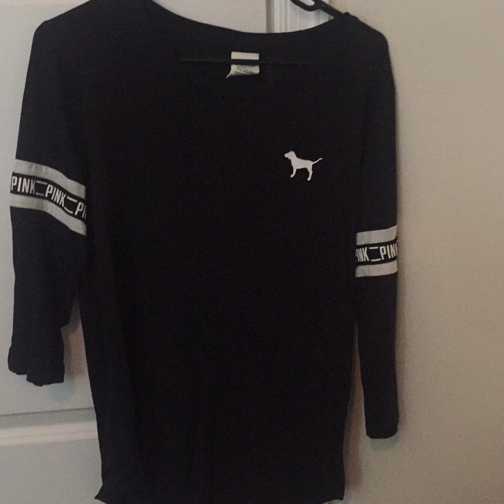 Vitorias Secret "Pink" black long sleeve tee